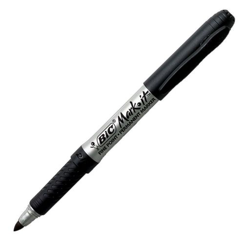 Bic mark-it gripster permanent marker - fine marker point type - black (gpm11bk) for sale