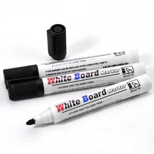 10x White Board Marker Black Colour Drywipe Pen for Office Home SHQS-Y26804