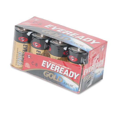 Eveready Gold Alkaline Batteries, C, 8 Batteries/Pack, PK - EVEA938