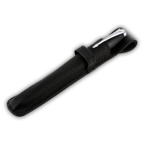 Aston New York Genuine Leather Single Pen Holder, Black (ASTPEN-1-BLACK)