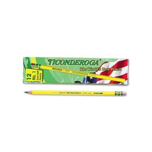 Ticonderoga Yellow Pencil, No.1 Extra Soft Lead, Dozen DIX13881 New
