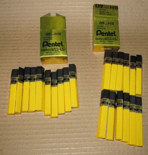 Pentel 50-HB9 Super Hi-Polymer Lead Refills, 260 Leads, HB .09mm Ultra Fine