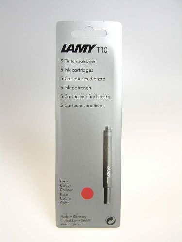 LAMY T10 Fountain pen Ink 5-pk Cartridge RED