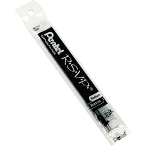 Pentel Bk91 Ballpoint Pen Refill - Medium Point - Black - 2 / Pack (BKL10A)