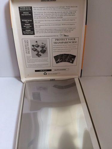 3M PP2200 Transparency Film for Copiers 8.5&#034; x 11&#034; Box with New Sheets Open Box