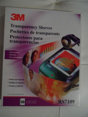 3M RS7109:  TRANSPARENCY SLEEVES PROTECTOR   50 TOTAL