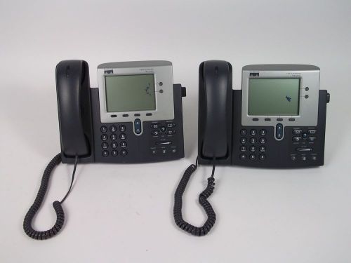 Lot of 2 Cisco CP-7941G 7941 IP Office Business Phone w/ Handset PLEASE READ
