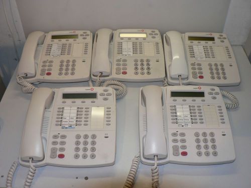 Lot of 5 avaya 4412d+ business phones withe for sale