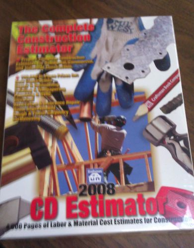 Nib 2008 cd estimator complete construction estimator cdrom for sale