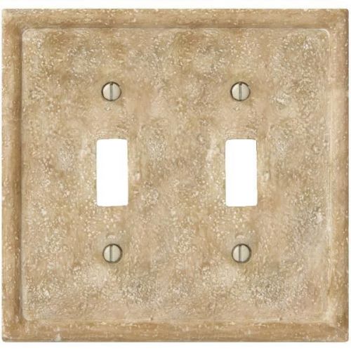 Textured Stone Switch Wall Plate-NAT STONE 2TOG WALLPLATE