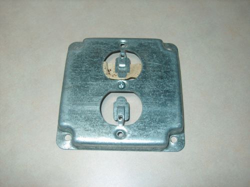 STEEL CITY RS12 STEEL BOX COVER FOR 1 DUPLEX RECEPTACLE NEW
