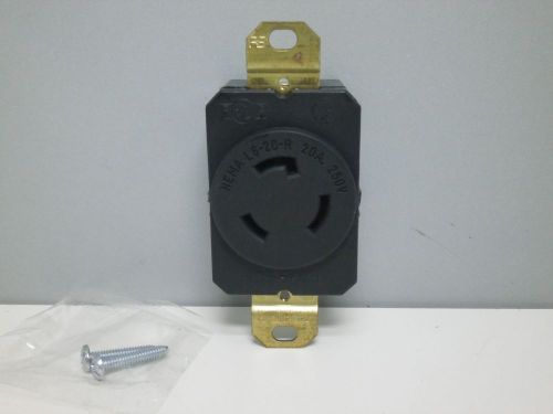 P&amp;s l620-r 2320a turnlok turn-twist-lock-ing receptacle 20a 2p 3w 250v l6-20r for sale