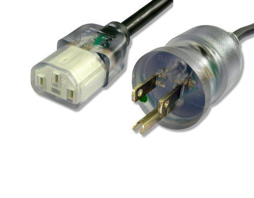 Lynn electronics c13515p15ahg-6f power cord iec 60320 c13 to nema 5 hospital gra for sale