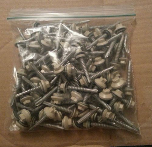 1.25&#034; screws w/neoprene washers for metal roofing &amp; siding - 100 count for sale