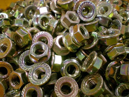 3/8-16 serrated flange nut yellow 500pcs for sale