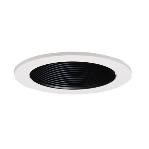 Package of six (6) halo coilex white black baffle recessed light trim 4in. 993p for sale