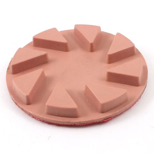 Hot red grit 400 concrete stone marbles diamond polishing pad 3 inch dia for sale