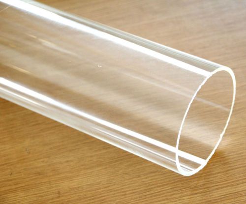 Clear acrylic plastic plexiglass pipe tube 4&#034; 110 mm by foot for sale