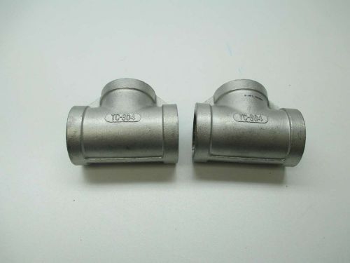 Lot 2 new 1-150 tc-304 stainless tee female fitting 1in npt d390120 for sale