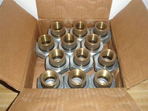 Box 12 watts 1&#034; dielectric union 3003 fip thread to female brass pipe thread fbp for sale