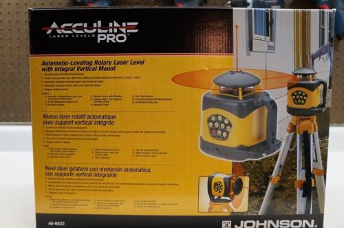 Johnson acculine pro auto leveling rotary laser 40-6522 for sale