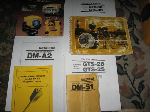 gts3-B 3-C GTS 2B TOTAL STATIONS USER MANUALS AND TOPCON DM&#039;S &amp;   SCHONSTEDT