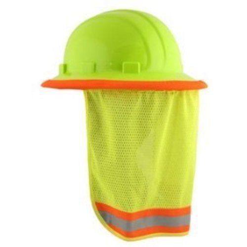 Neck Sun Shield For Hard Hats Hi Visibility Mesh - Hi Viz Lime