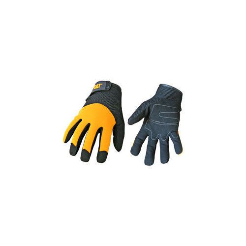 Boss / cat gloves cat012215j synthetic palm glove with yellow spandex(r) back... for sale