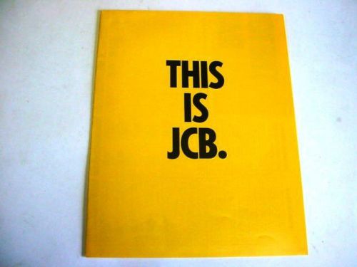 JCB Full Line Poster Style 8 Pages  Poster,1994 Brochure                     #