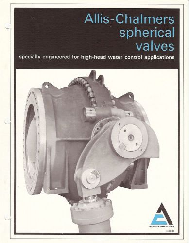 Equipment Brochure - Allis-Chalmers - Spherical Valve Hydro Water Control (E1595