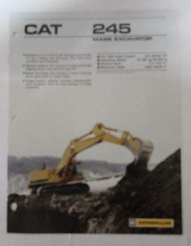 Caterpillar 245 Mass Excavator Original Sales Brochure dated 1987 PDF file copy