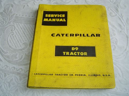 Caterpillar CAT D9 D 9 tractor shop repair service manual factory original