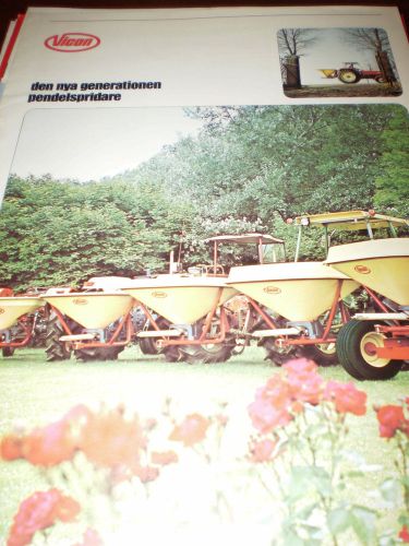 Vicon Fertilizer Spreaders Sales Brochures 2 items, printed in Swedish