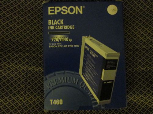 Genuine Epson Stylus Pro 7000 Black Ink T460 -- Retail Carton