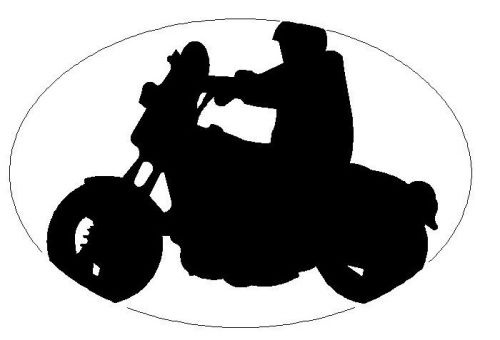 motorcycle rider CNC cutting .dxf format file for plasma, waterjet