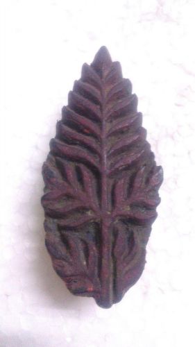Vintage inlay handcarved unique big leaf pattern wooden textile printing block for sale