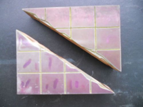 2 14/16&#034; x 4 1/4&#034; Printing Block Plates Lot of 2 Vintage --- Triangular Shaped
