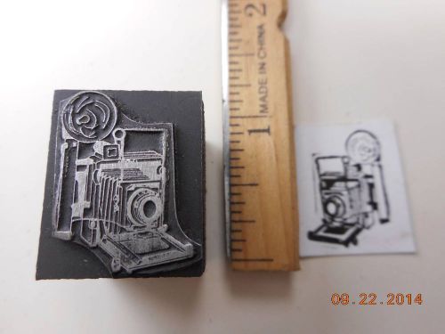 Printing Letterpress Printers Block, Accordion Camera w Flash