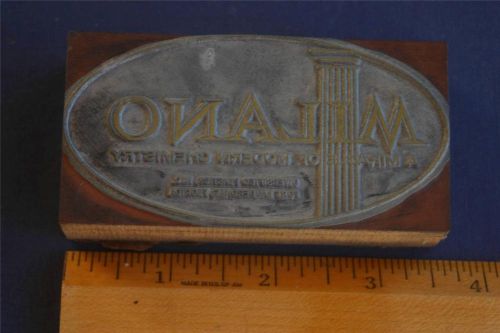 Letterpress Printing Block Milano a Miracle of Modern Chemistry  (1)
