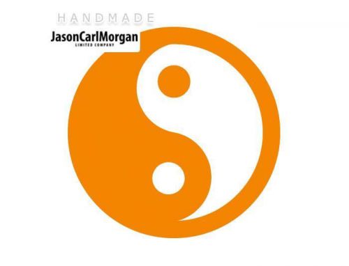 JCM® Iron On Applique Decal, Yin Yang Neon Orange