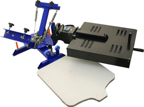 2 color 1 station silk screen printing press with drying box dryer for sale
