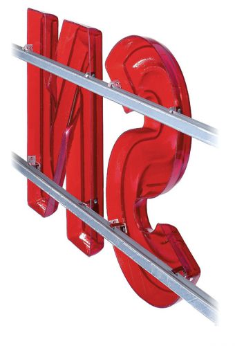 Snap Lok (TM) Clear Plastic Mounting Bar for Snap Lok Letters-8 Foot Section