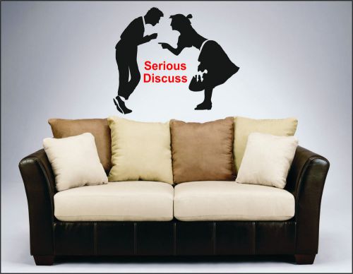 2X Serious Discussion Wall stickers Bedroom,Drawing Room Toilet, Office -161  A