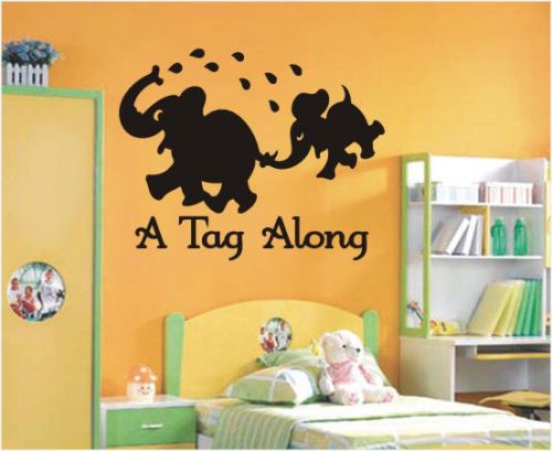 2X Wall  Baby Room A Tag Along Funny Car Vinyl Sticker Decal Truck Bumper-338 B