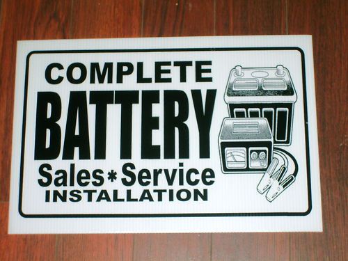 Auto Repair Shop Sign: Battery Sales &amp; Service