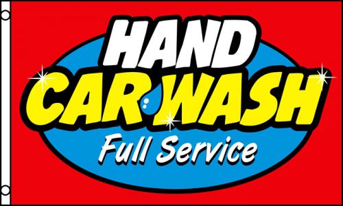 HAND CAR WASH FULL SERVICE Business Message 3x5 Polyester Flag