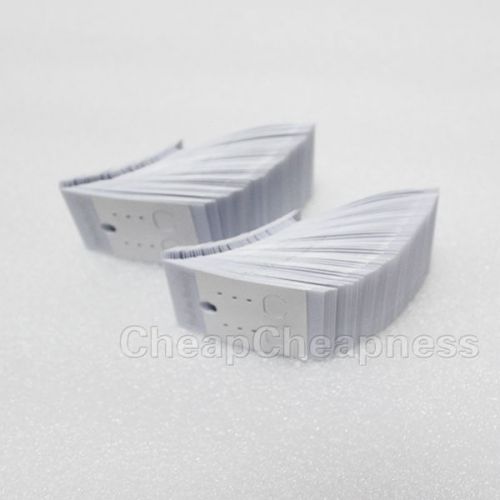100 PCS White Paper Perfect Jewelry Displays For Earrings Hanging Tags Chic MCCA
