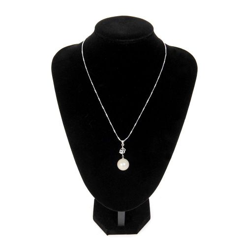 Black velvet Necklace Jewelry Pendant Display Bust Neck Form Stand #24X18cm