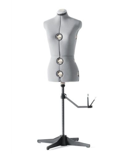 Adjustable-mannequin-fabric-gray/red-dress-form-small/medium-12-dial-foam-back for sale