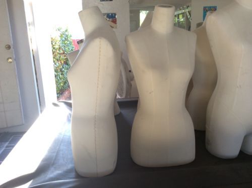 FABRIC MANNEQUIN TORSO RETAIL DISPLAY QUALITY BEIGE FEMALE